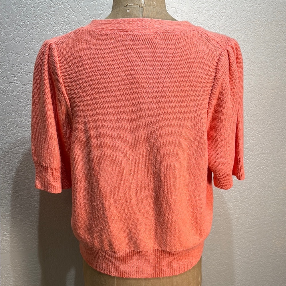 Madewell Coral Button-Up Cardigan - Picture 7 of 10
